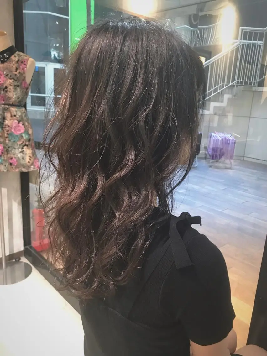 ロング カラー ネイビーカラー 松村 崇弘のヘアスタイル