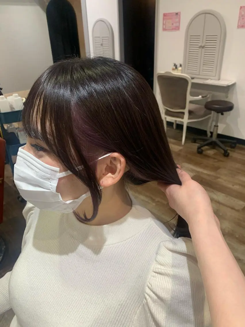 ミディアム 顔周りカット 田中 優衣のヘアスタイル