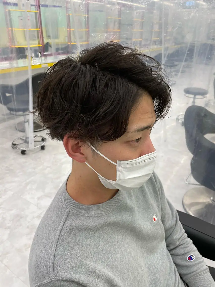 ショート メンズ カット パーマ 横浜メンズパーマ🔥 大野賢人のヘアスタイル