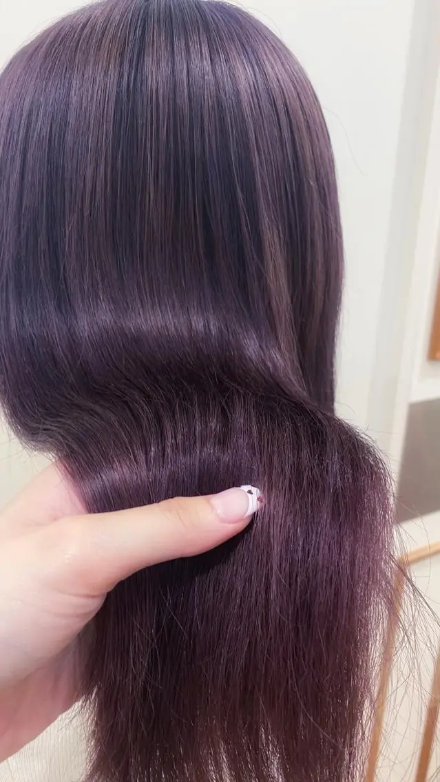セミロング カット ヘアカラー トリートメント 艶カラー/韓国風ヘア 🩵shioneのヘアスタイル