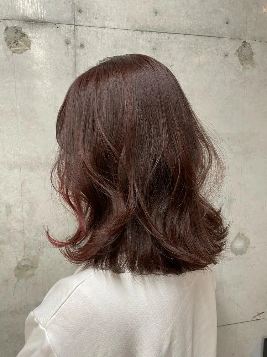 セミロング カラー 🎀ヘアセット/艶髪 /はやしほのか🎀のヘアスタイル