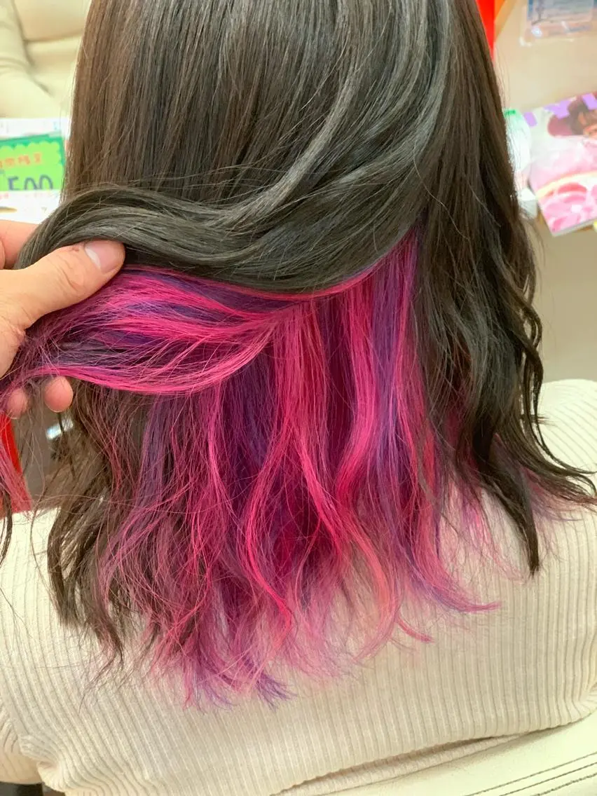 ミディアム ヘアカラー たけい ゆうきのヘアスタイル