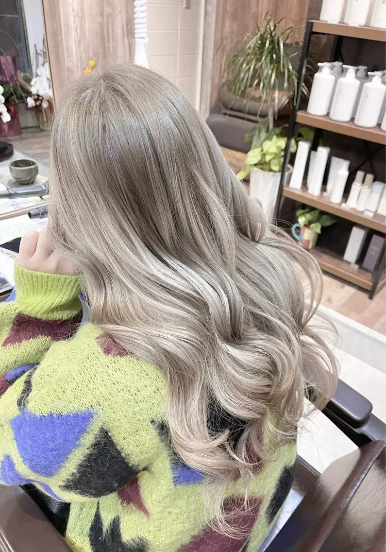 ロング カラー 髪質改善で 憧れの潤艶美髪にのヘアスタイル