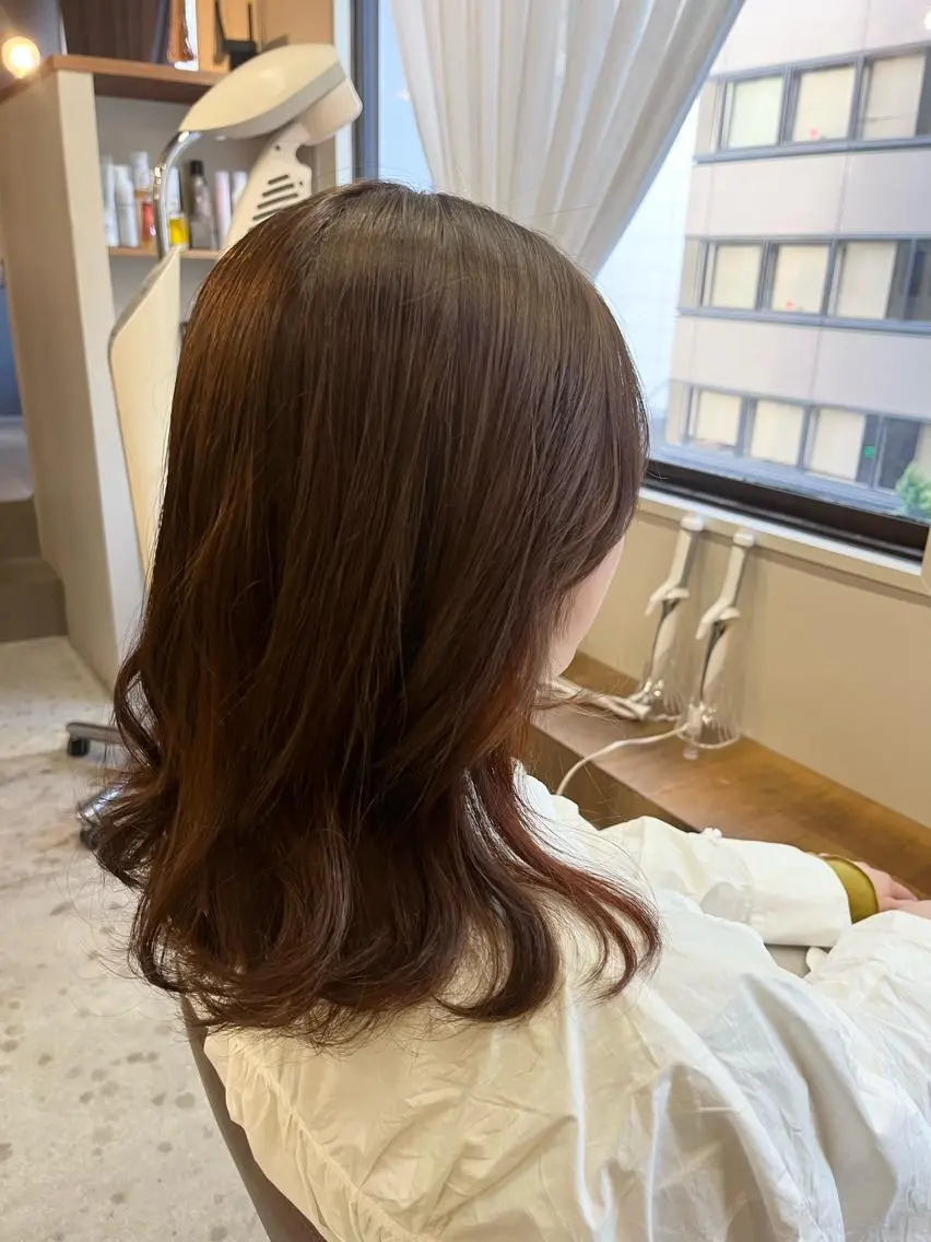 ミディアム カラー ブラウンカラー 暖色カラー/ ヘアセット🌛櫻井舞のヘアスタイル