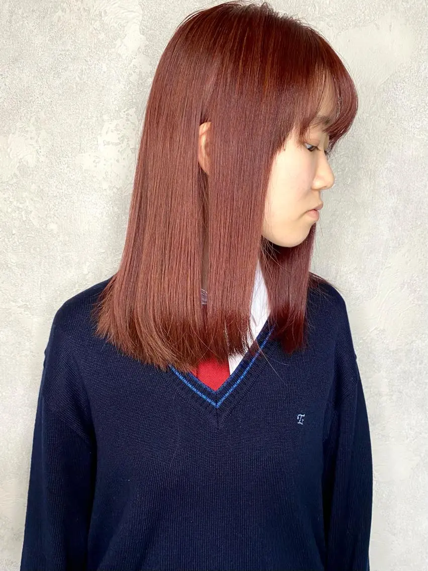 セミロング カラー ブリーチ ハイライトカラー ハイトーンカラー インナーカラー ピンクカラー カット ヘアカラー 縮毛矯正 成城美容室 YOSHIMURAのヘアスタイル