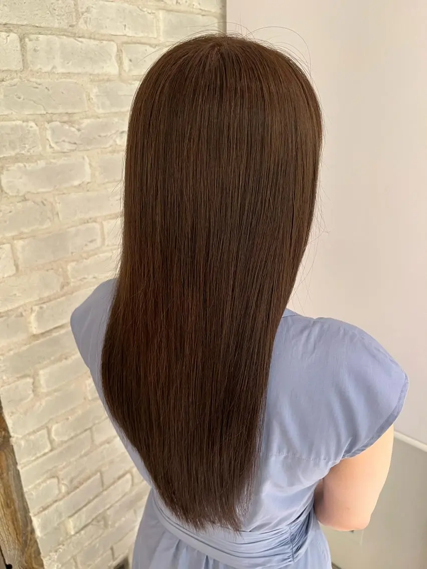 ロング 🤎艶感ベージュ/ ミルクティー🤎のヘアスタイル