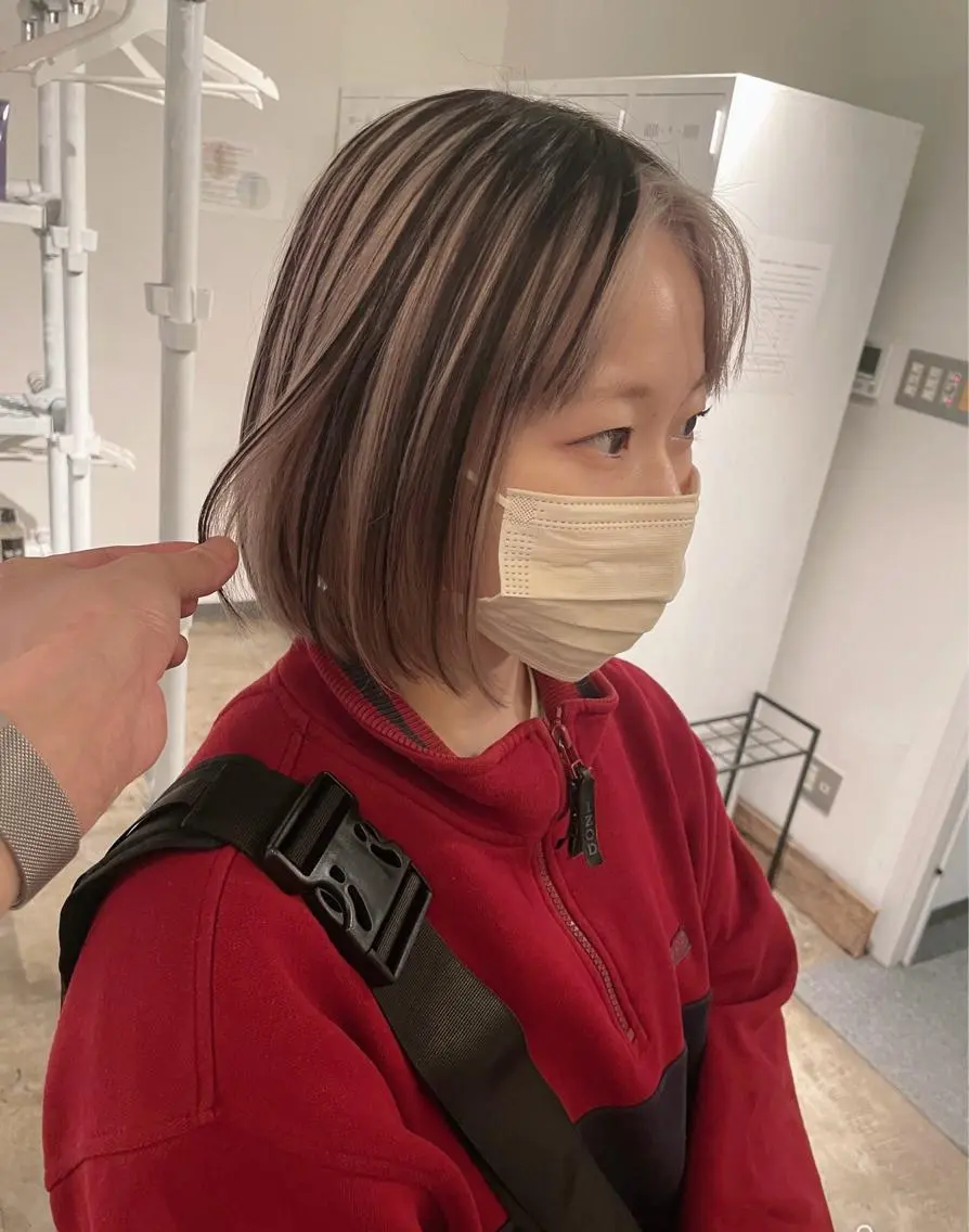 ミディアム ヘアカラー トリートメント ヘアセット ✨艶ブリーチカラー ✨四ノ宮裕己のヘアスタイル