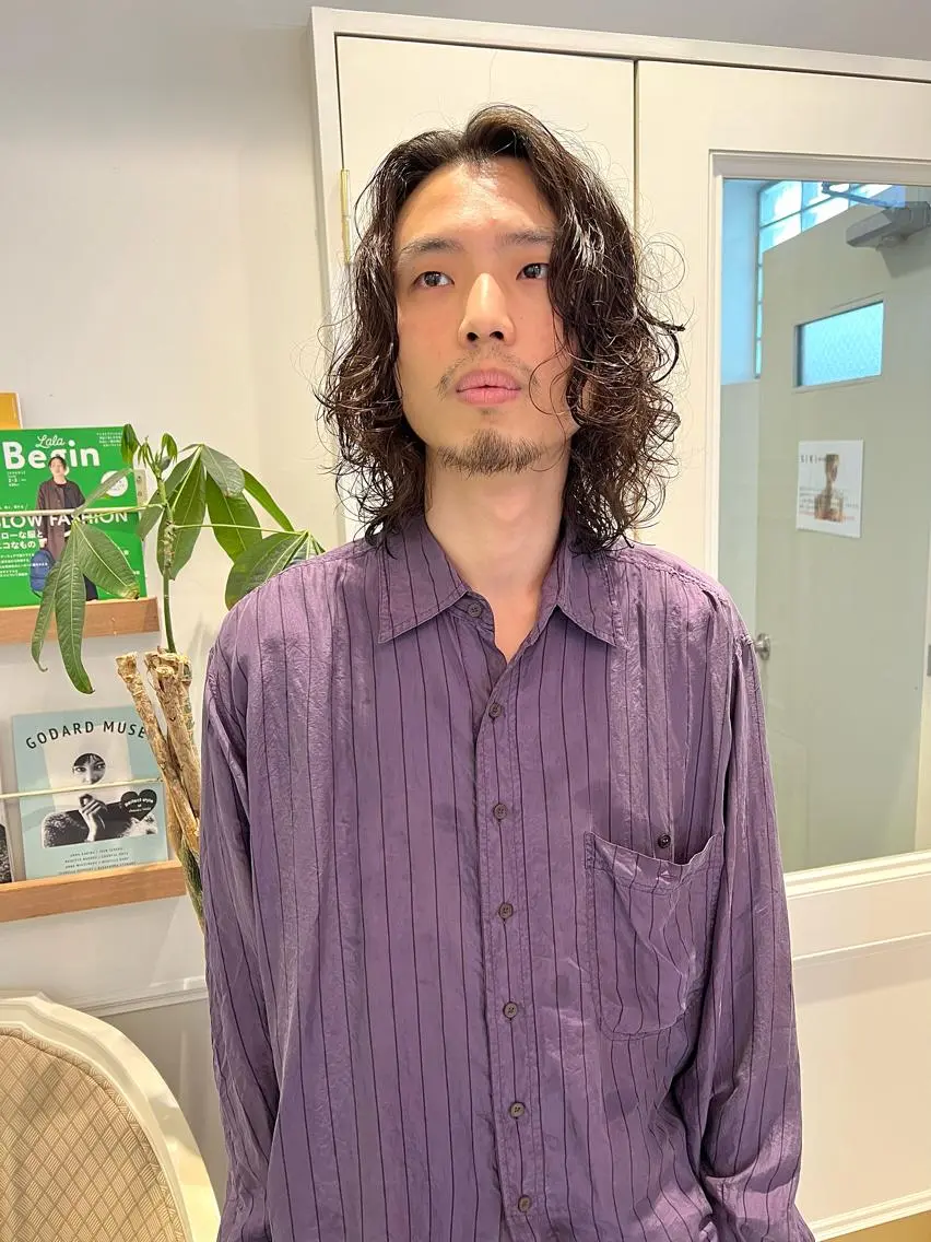 ミディアム ミディアムパーマ ボブ タナカ レイのヘアスタイル