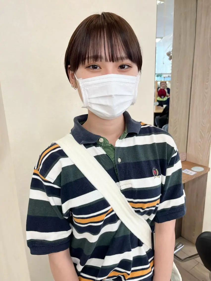 ショート カラー 切りっぱなしボブ ショートボブ ハンサムショート 丸みショート ボブ カット ヘアカラー トリートメント 初めてのショート お任せください✂️のヘアスタイル