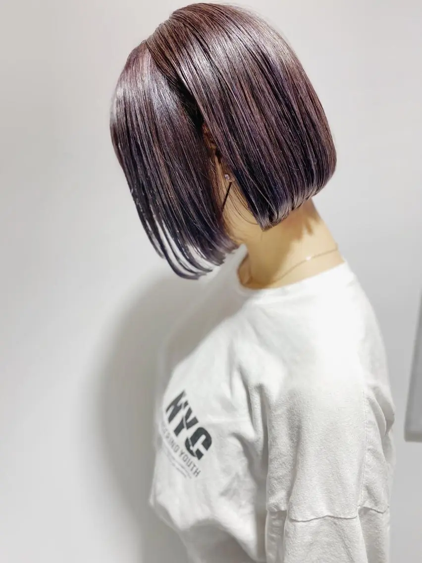 ショート カラー ボブ カット ヘアカラー 新井 広之のヘアスタイル