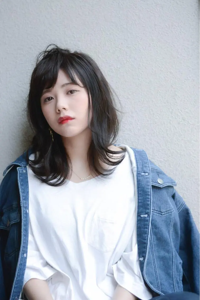 ミディアム カラー SHE. hairdesignのヘアスタイル