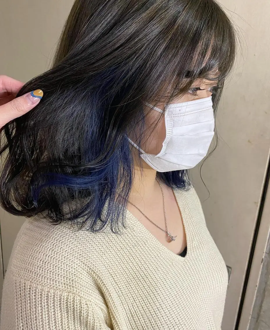 ミディアム カラー アッシュ 清村 和音のヘアスタイル