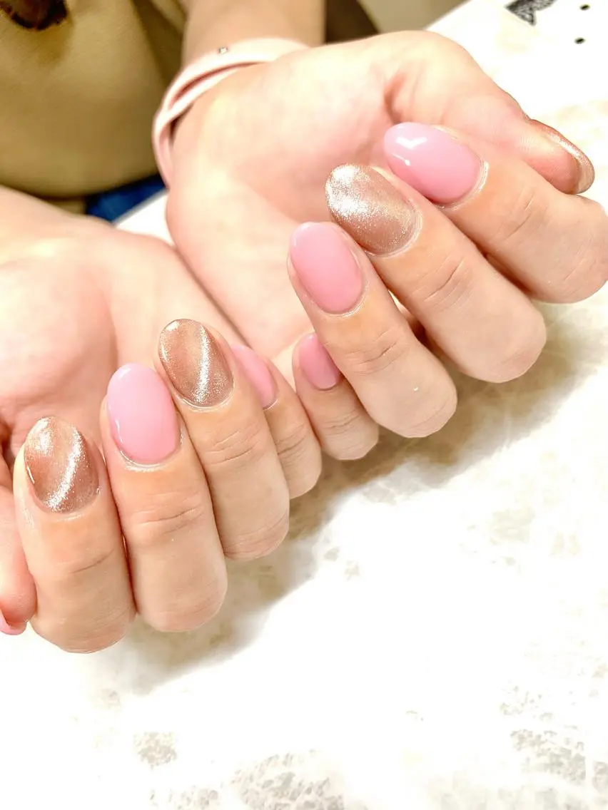 ネイル マグネットネイル ワンカラーネイル clover nailのネイルデザイン