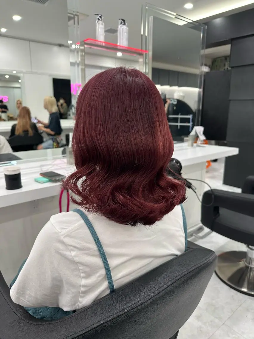 ミディアム カラー ヘアアレンジ ブリーチなしトレンド SHUSAKUのヘアスタイル