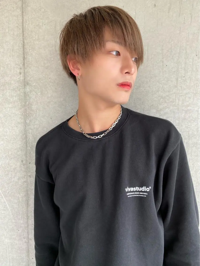 ショート カラー ヘアアレンジ メンズ ヘアカラー トリートメント ヘッドスパ ヘアセット 【公式】メンズ専門 🔥BLUCK渋谷店のヘアスタイル