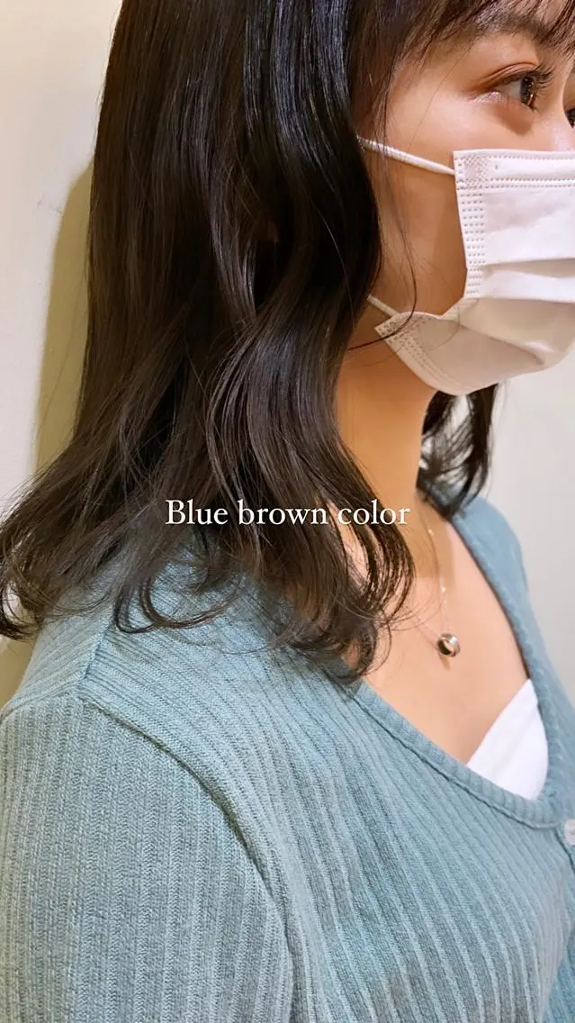 セミロング 落合希 Olivebeigeのヘアスタイル
