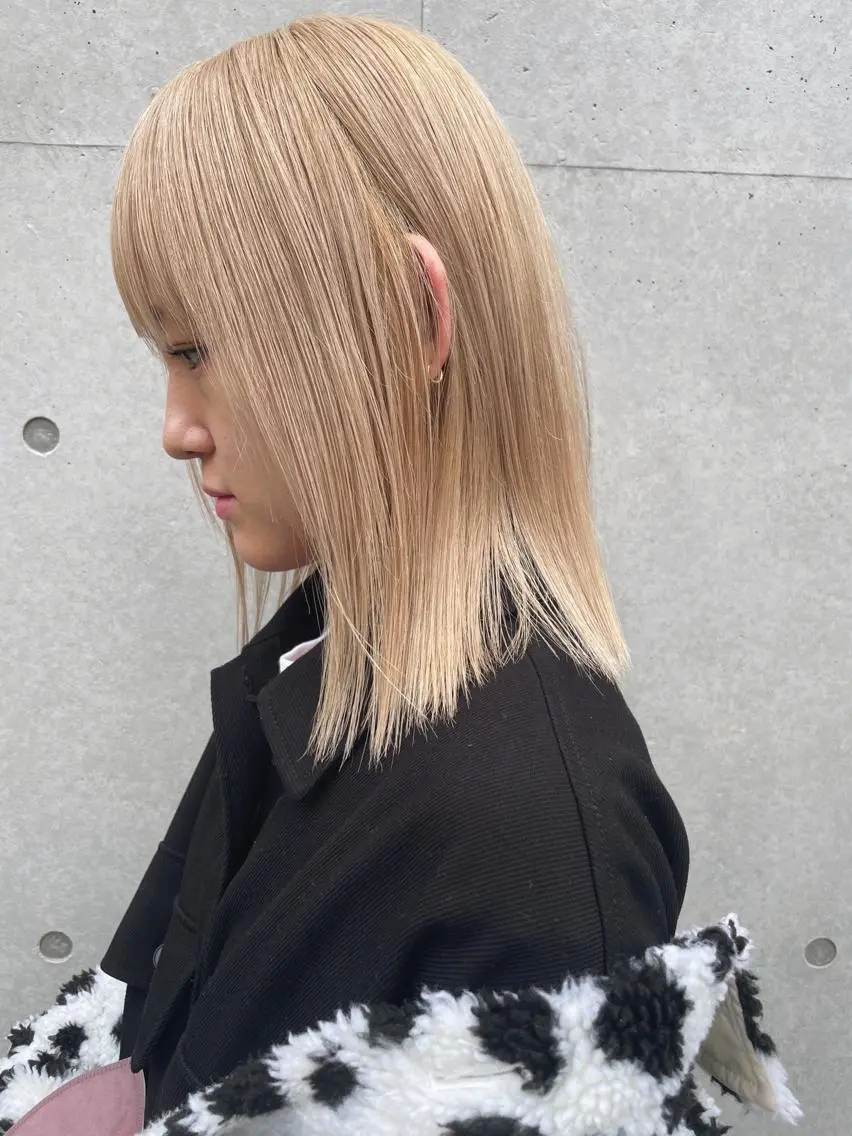 ミディアム カラー ブリーチ カット ヘアカラー トリートメント ヘアセット センスをお届けします 大谷将生infpのヘアスタイル