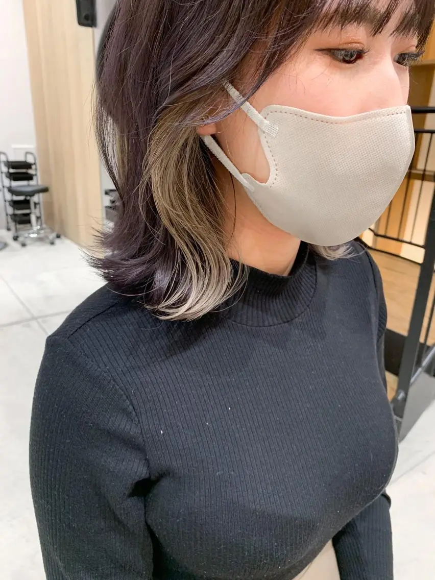 ショート カラー ヘアアレンジ ブリーチ ヘアカラー トリートメント yuka .のヘアスタイル