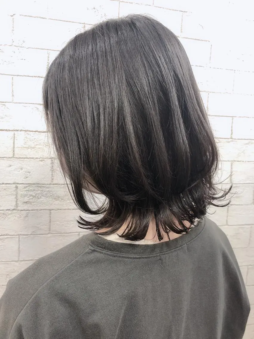 ミディアム カット ヘアカラー 縮毛矯正 トリートメント ヘッドスパ ヘアセット ️韓国ヘア/レイヤー カットYūka❤️のヘアスタイル