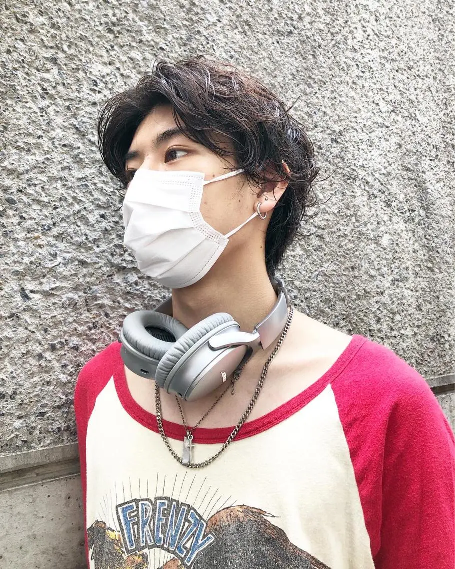 ヘアアレンジ メンズ センターパート メンズパーマ カット トリートメント ヘアセット メンズ特化✂️栗原 侑也のヘアスタイル