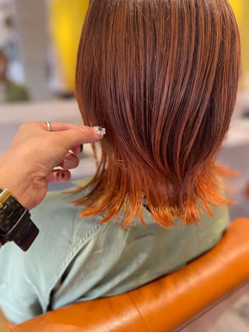 ミディアム カラー カット ヘアカラー トリートメント YAP！HAIR トコツメアヤノのヘアスタイル