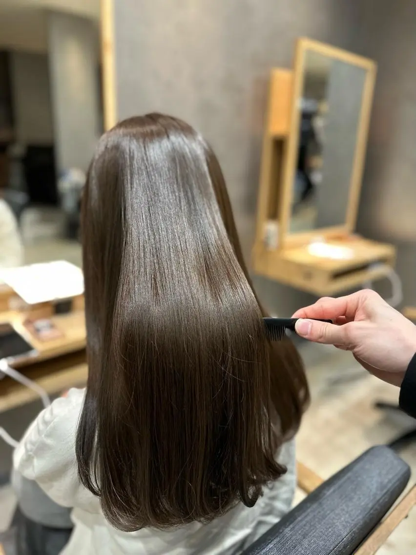 ロング 縮毛矯正 DAICHI inity心斎橋のヘアスタイル