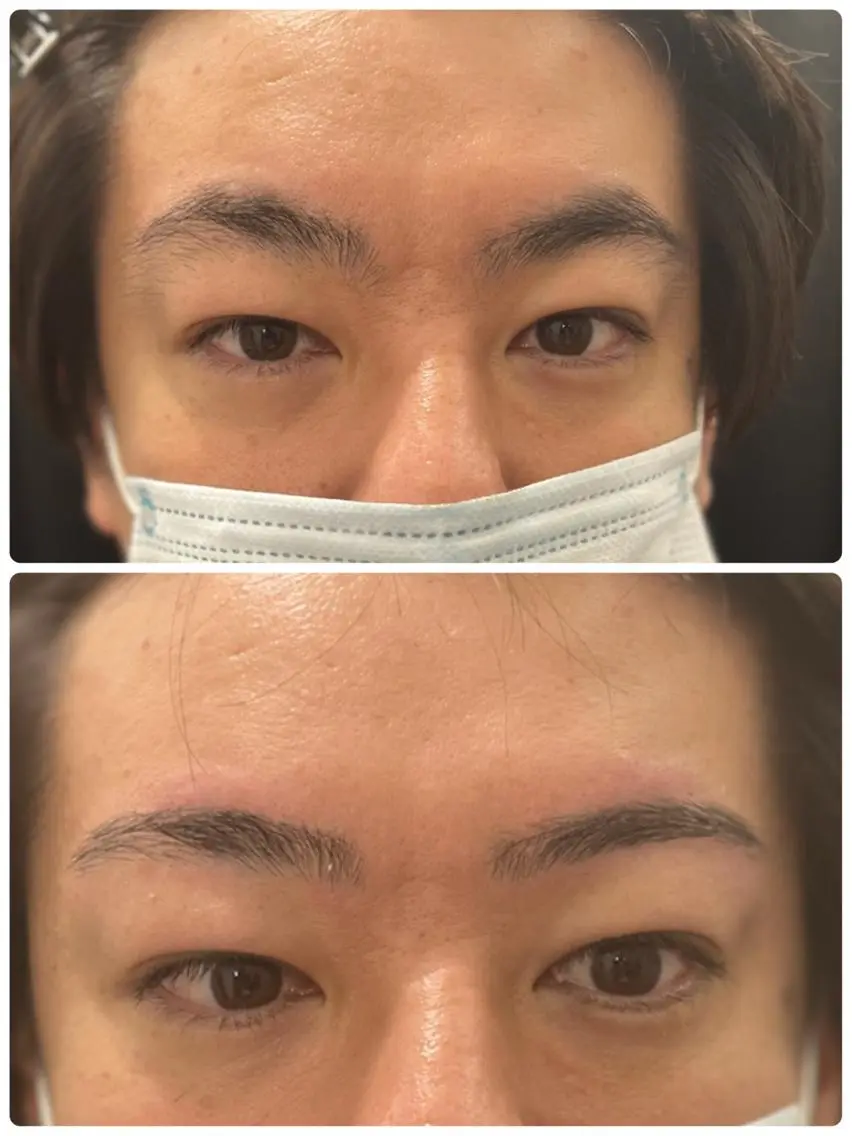 アイブロウ 眉カラー メンズアイブロウ 眉毛ワックス脱毛 ワックス脱毛 眉カット 溝部裕太Hair salon808代表のヘアスタイル