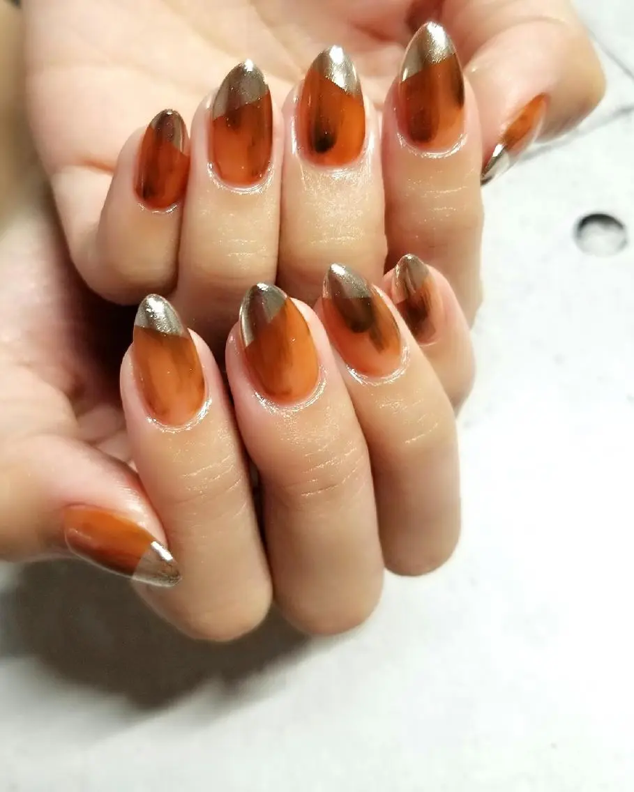 ネイル ミラーネイル ニュアンスネイル nail salon ipuniのネイルデザイン