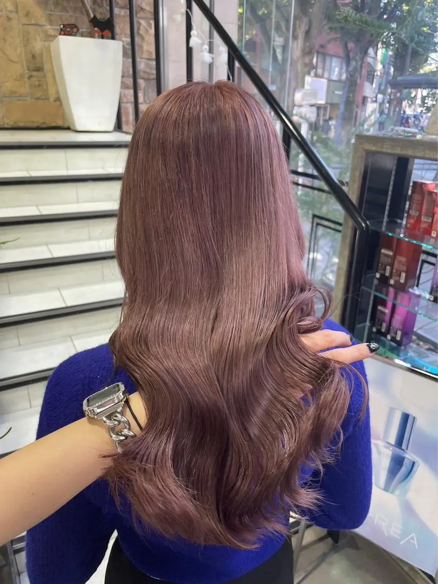 ロング カラー メンズパーマ 新宿　yudaiのヘアスタイル