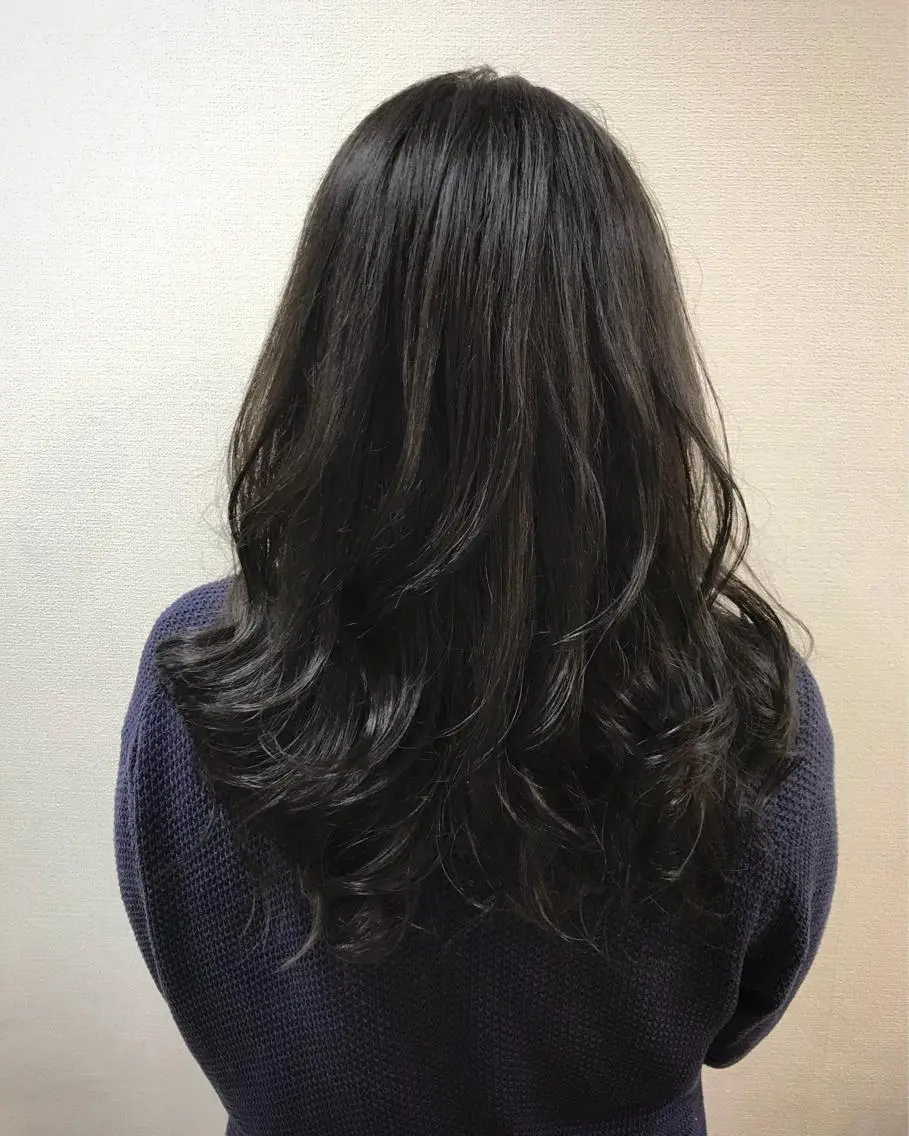 ロング カラー カット ヘアカラー トリートメント 吉森 満俊のヘアスタイル