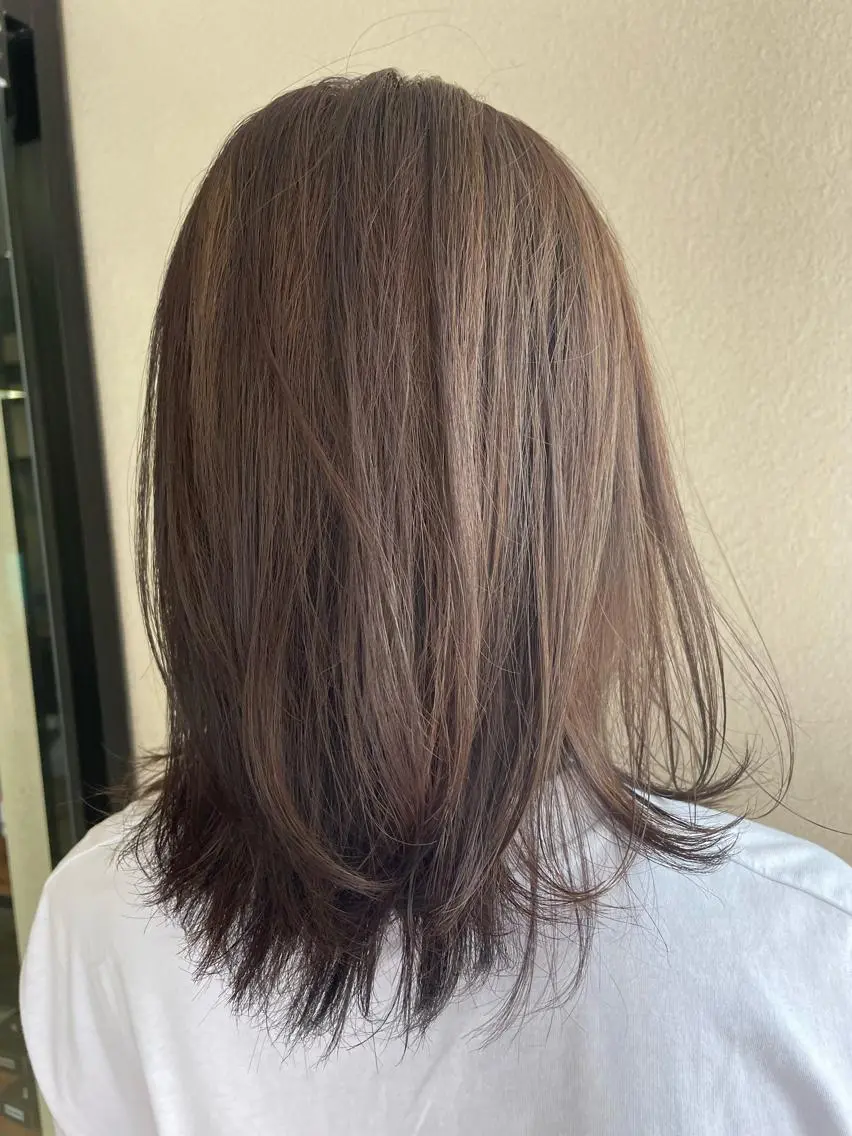 セミロング カラー haf店長 ✂︎タカハシレン✂︎のヘアスタイル