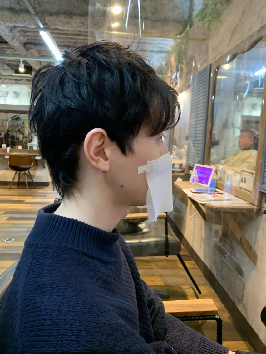 ミディアム メンズ repose日本橋 室町のヘアスタイル