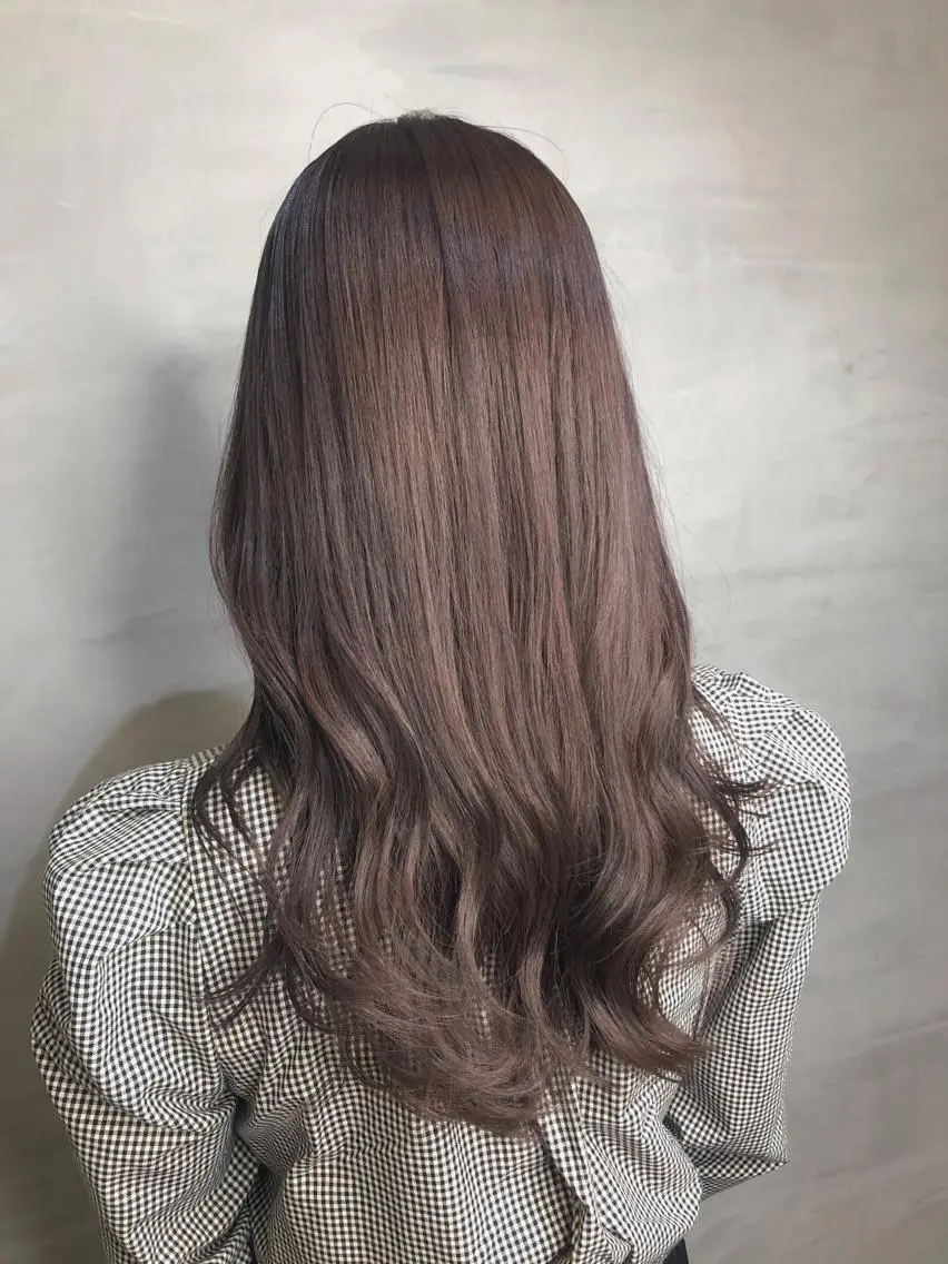 セミロング カラー マンツーマン／韓国 ヘア‎Amiのヘアスタイル