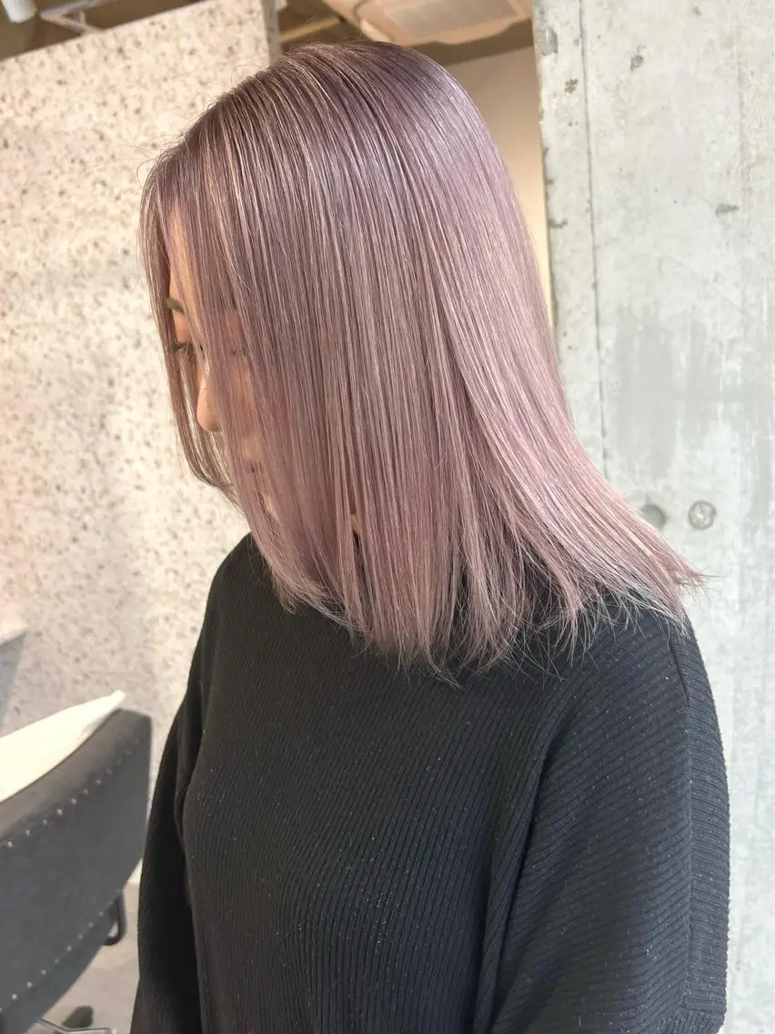ミディアム カラー バレイヤージュ ブリーチ ケアブリーチ ハイライトカラー インナーカラー ヘアカラー トリートメント lani ブリーチ /ダブルカラーのヘアスタイル