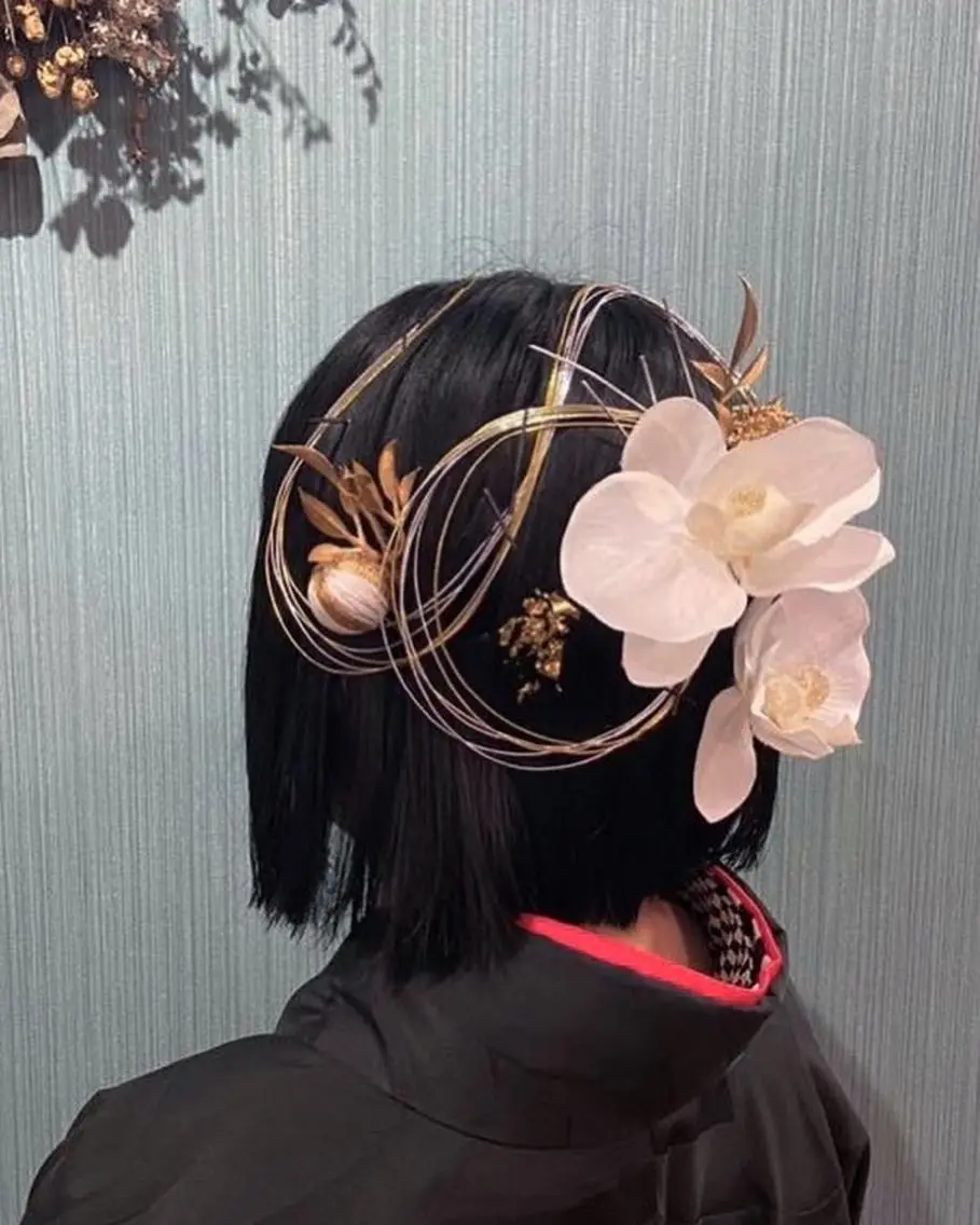 ショート ヘアアレンジ 成人式 卒業式のヘアスタイル 着付け あんざき みわのその他イメージ