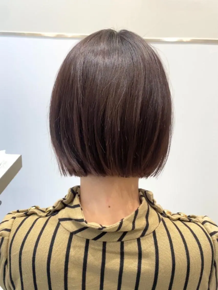 ショート カラー パーマ ヘアアレンジ ボブレイヤー アディクシーカラー 透明感カラー イルミナカラー ボブ カット ヘアカラー トリートメント ヘアセット 小野寺瑞希 /最小顔カットのヘアスタイル