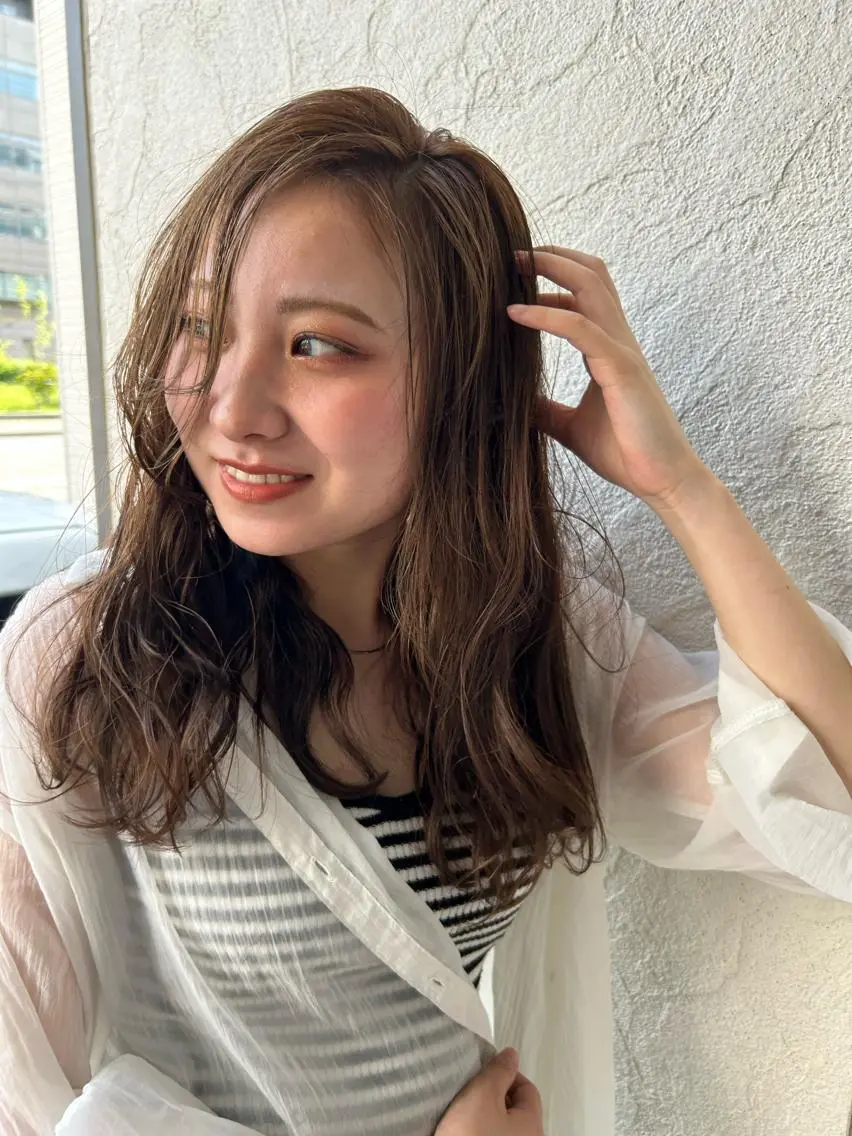 セミロング カラー ヘアセット 🌼RIKA🌼 レディース専門💖のヘアスタイル