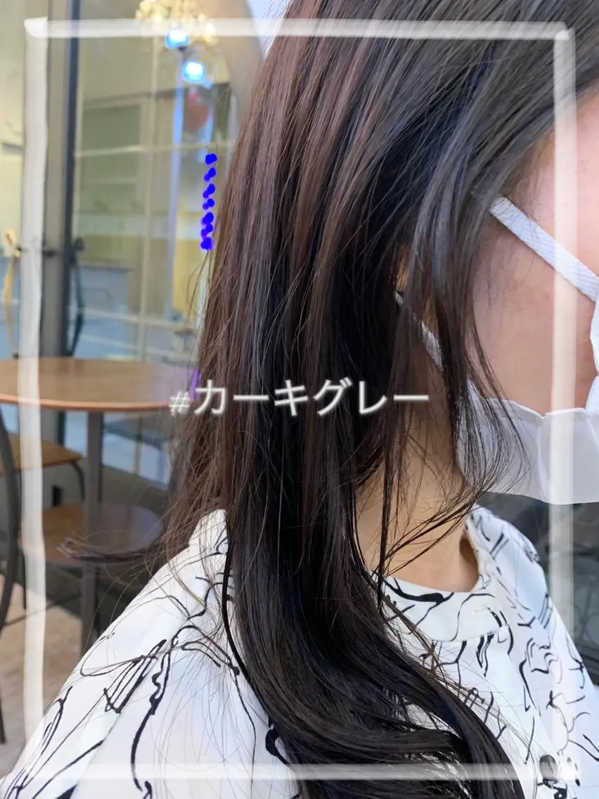 セミロング カラー 透明感カラー 杉山 蒼汰のヘアスタイル