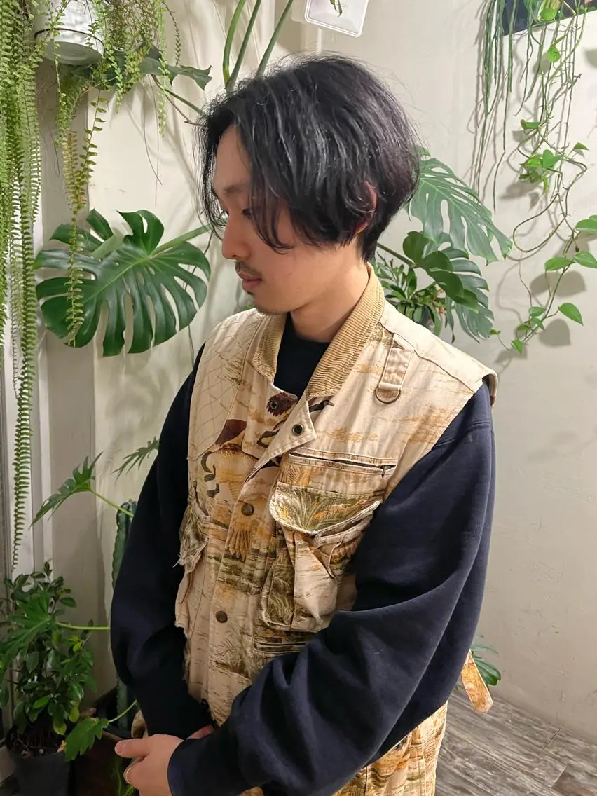 ミディアム パーマ メンズ 近藤 裕嗣のヘアスタイル