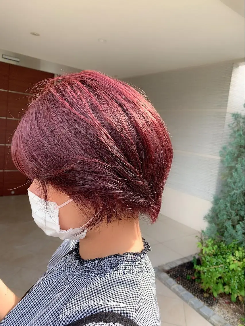 ショート カラー 艶髪レイヤー上田 紗也🇰🇷💗のヘアスタイル