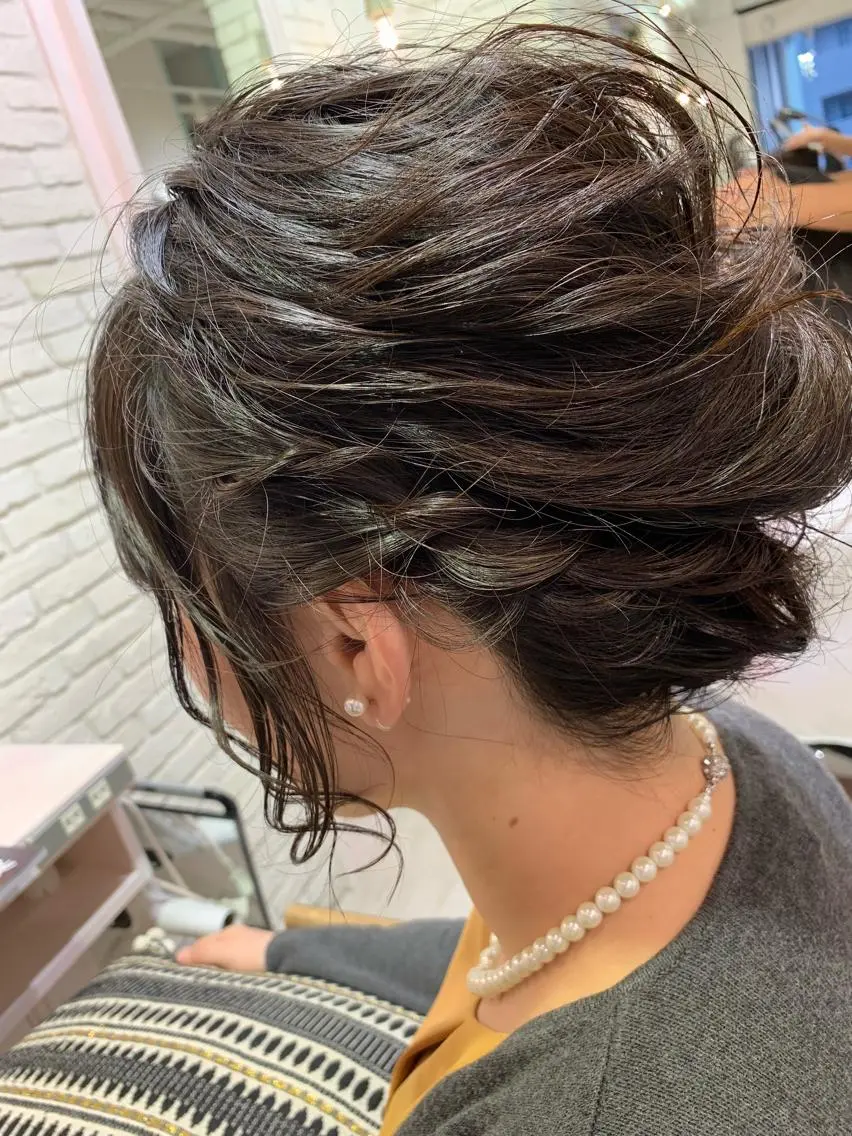 ミディアム カラー パーマ ヘアアレンジ ネイル マツエク・マツパ レイヤー&カラー 人気美容師倉崎涼のヘアスタイル