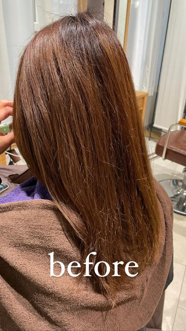 ミディアム カラー アクアカラー 髪質改善 トリートメント カット ヘアカラー トリートメント 過去一の柔髪ヘア 🌿einshairのヘアスタイル
