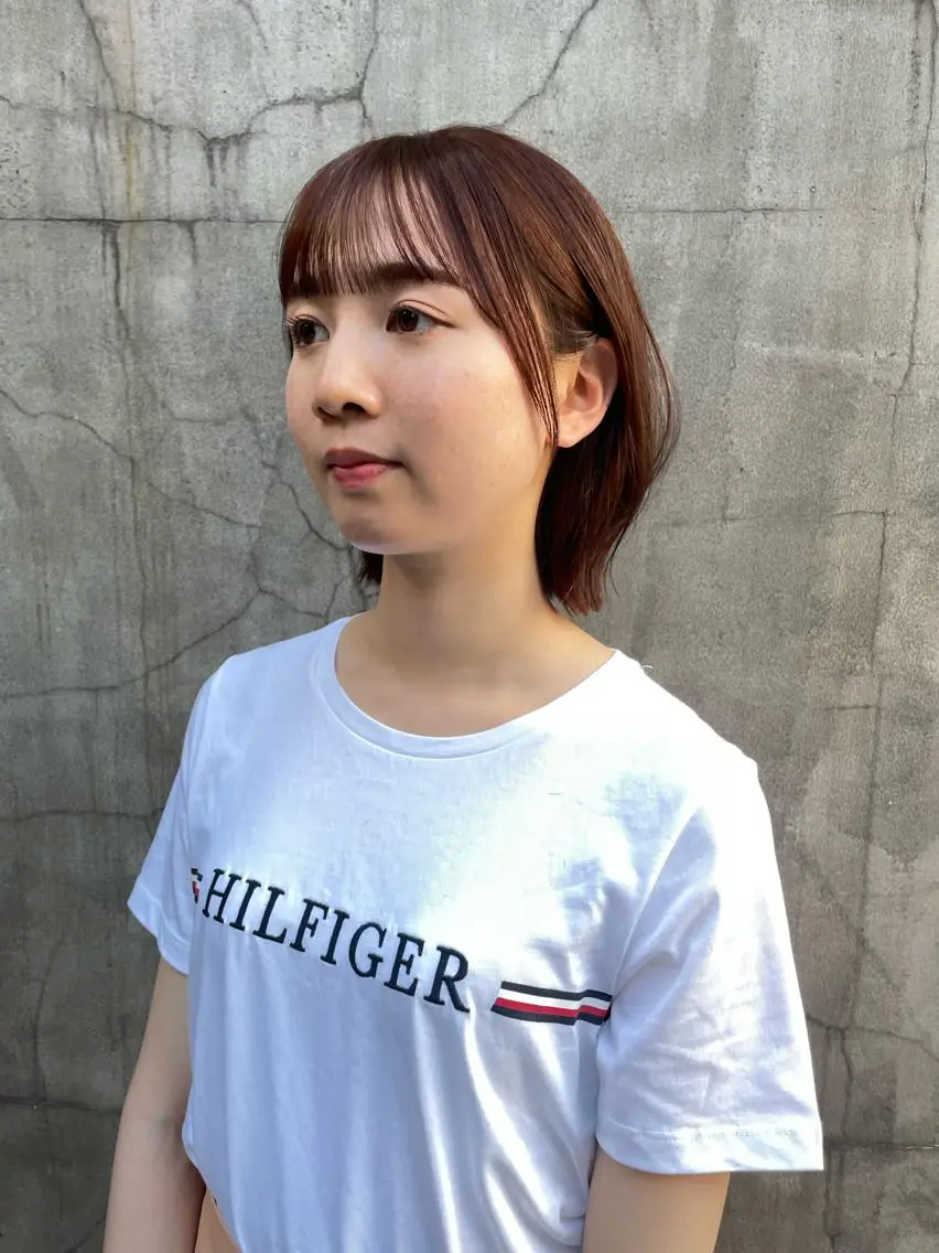 ショート カラー パーマ ヘアアレンジ ヘアカラー 縮毛矯正 トリートメント くびれレイヤー/艶 カラー　MADOKAのヘアスタイル