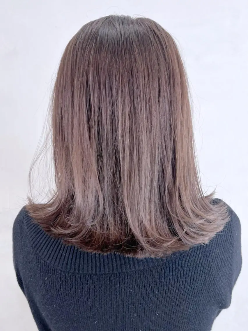 カラー パーマ ヘアアレンジ グレージュ ボブ ITbyALBUM 松戸のヘアスタイル
