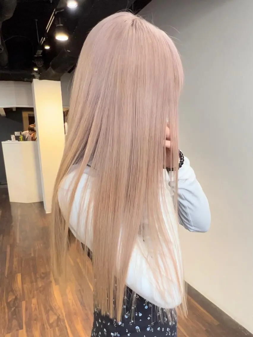 ロング カラー ブリーチ ケアブリーチ ダブルカラー ハイトーンカラー イルミナカラー 🧡色落ちまで2度 楽しめる🧡ヨシキのヘアスタイル