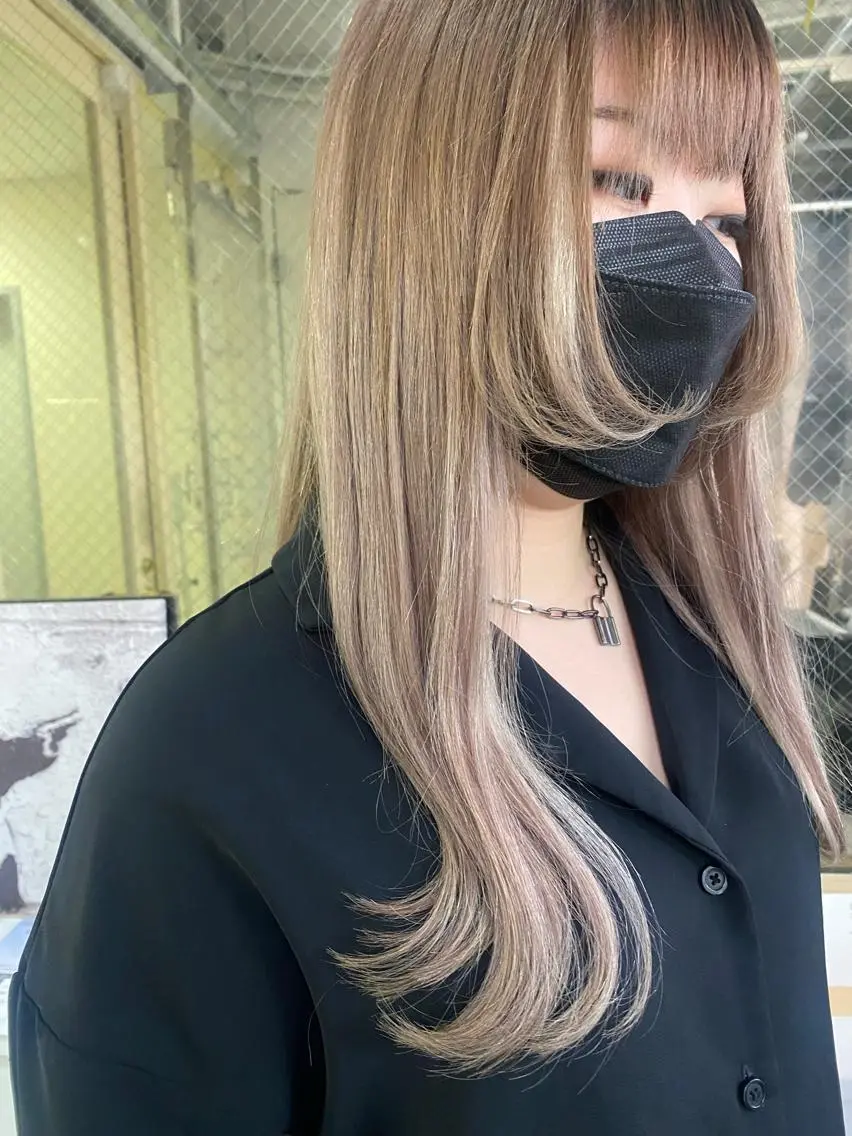 ロング プルエクステ エクステ ハイトーン&髪質改善 &韓国エクステ🤎のヘアスタイル