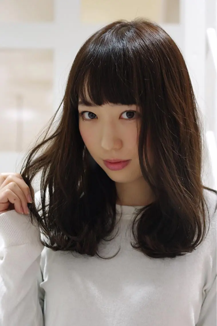 ミディアム セミロング カラー 松田 光雄のヘアスタイル