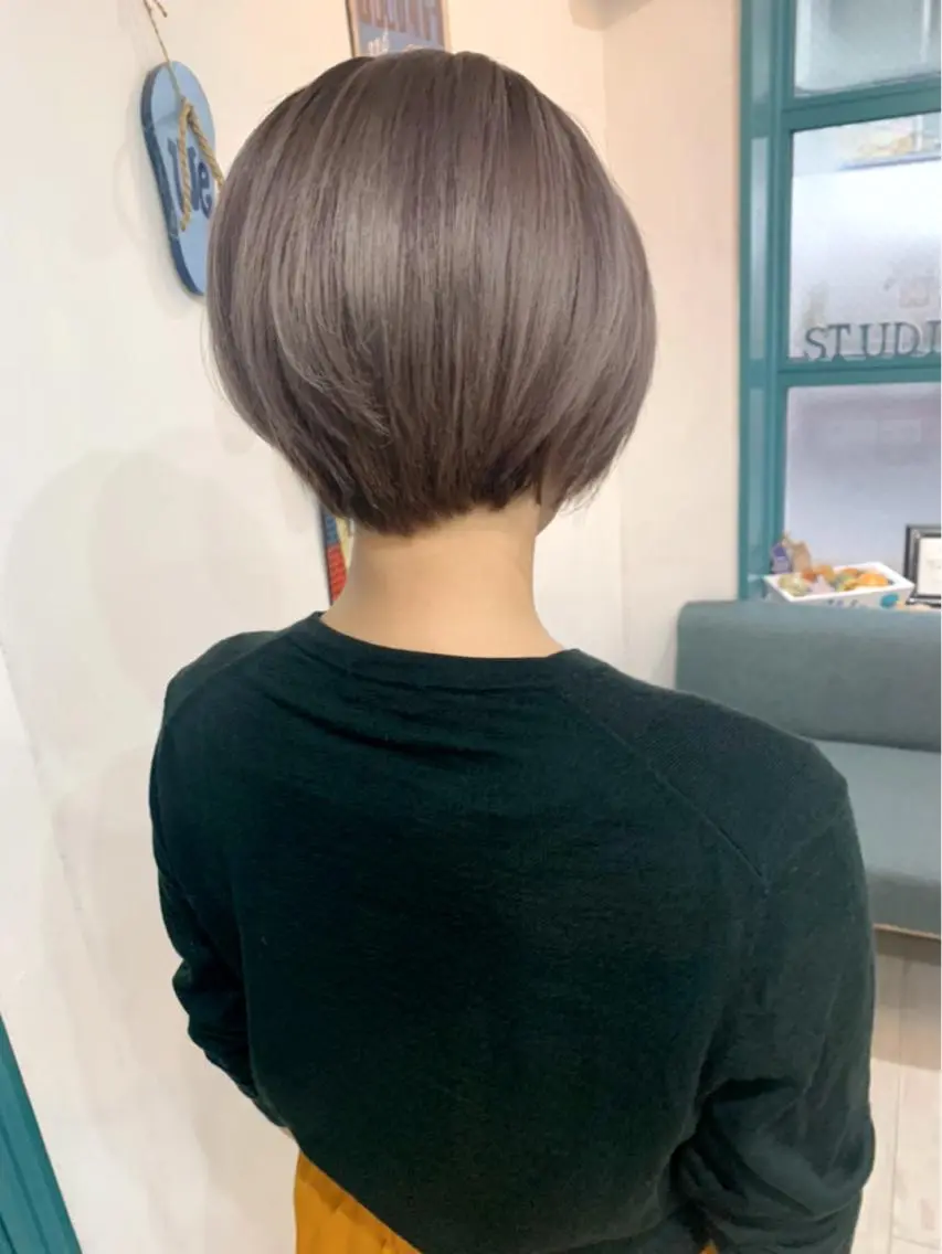 ショート カラー カット ヘアカラー 京都大人女性ショート 徒歩1分/秋山のヘアスタイル