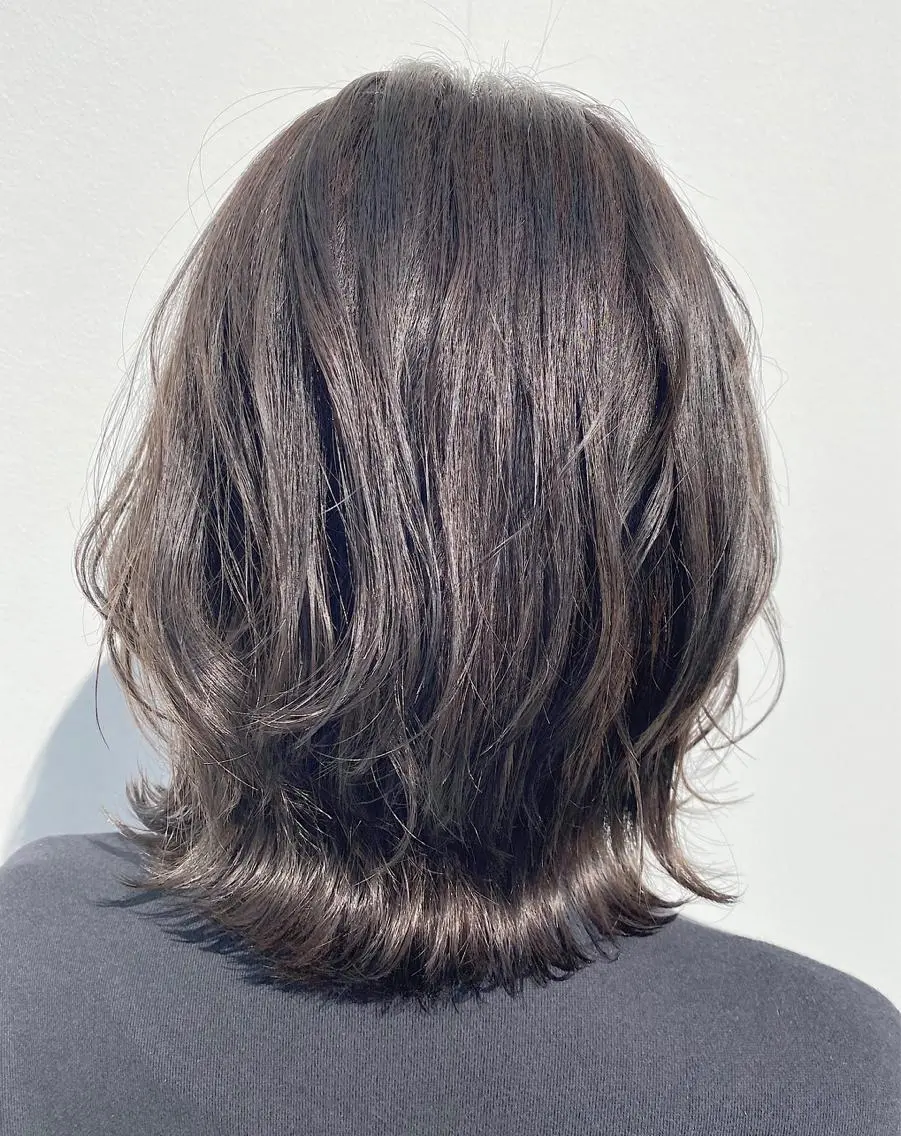 ミディアム カラー カット ヘアカラー トリートメント JILL ユキのヘアスタイル