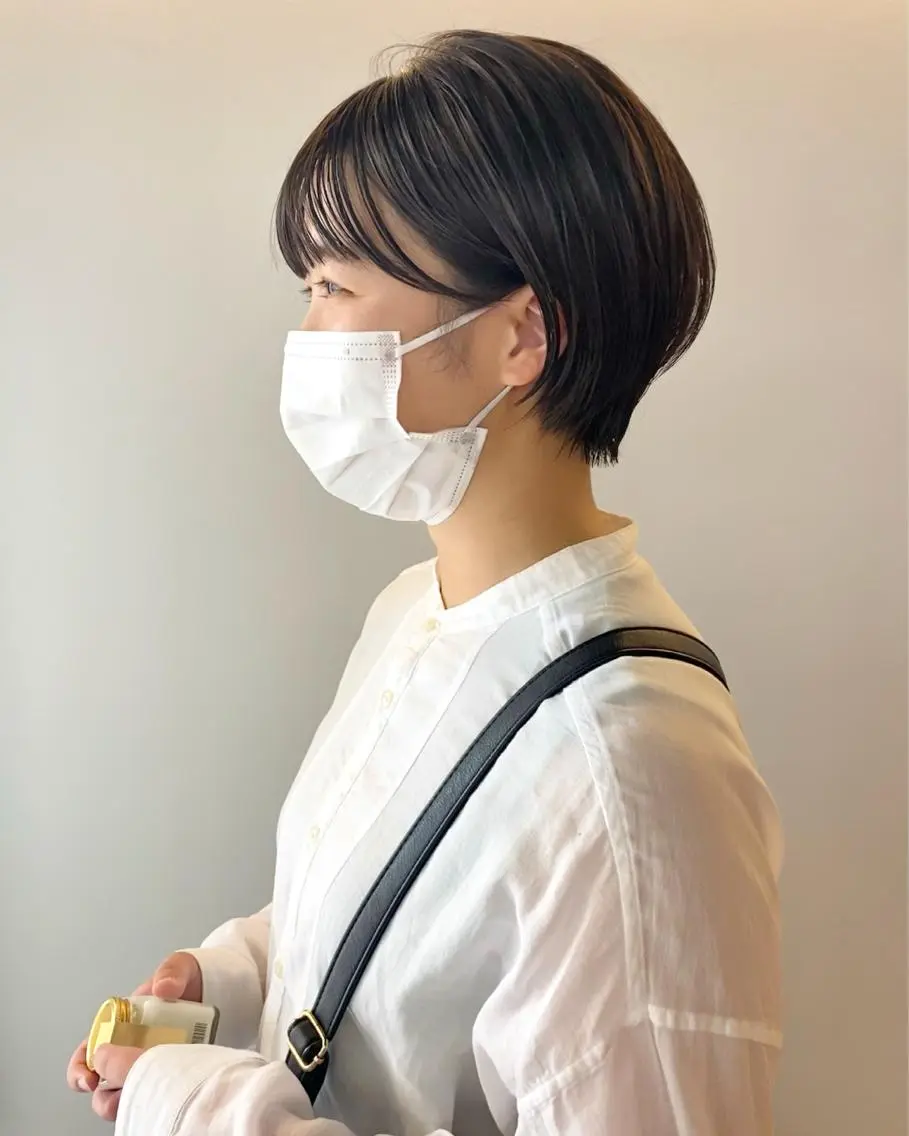 ショート カラー 丸みショート 透明感カラー ショートヘア カット 塚原 安優のヘアスタイル
